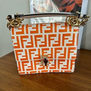 Fendi Kan bag Zucca leather orange NEW